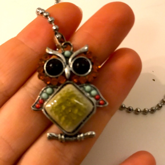 Indie owl crystal necklace - Picture 2 of 2